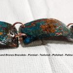 (3 Piece Copper Bracelet) - Formed - Textured - Patina by James Perkins Metal Sculpture Studios Cincinnati Ohio 513.497.2200