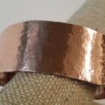 (Copper Cuff Bracelet) - Formed and Textured by James Perkins Metal Sculpture Studios Cincinnati Ohio 513.497.2200