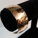 (Bronze Cuff Bracelet) - Formed - Textured - Polished by James Perkins Metal Sculpture Studios 513.497.2200