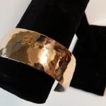 (Bronze Cuff Bracelet) - Formed - Textured - Polished by James Perkins Metal Sculpture Studios 513.497.2200